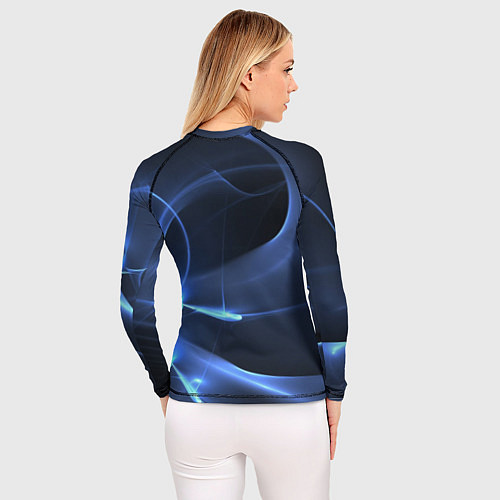 Женский рашгард Свечение - абстракция / 3D-принт – фото 4