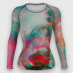 Рашгард женский Абстрактные переливающиеся краски, цвет: 3D-принт