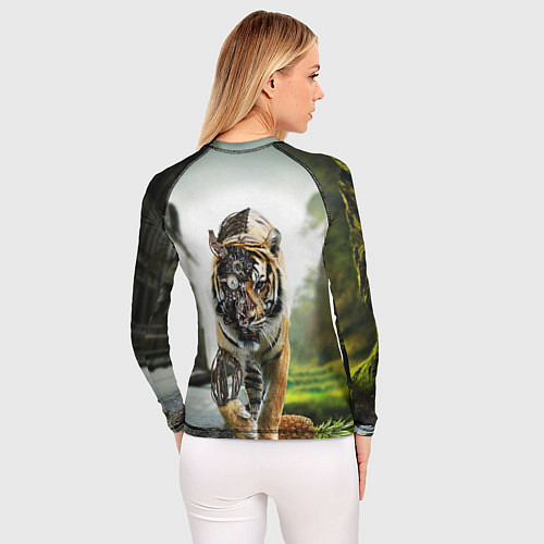 Женский рашгард Кибернетический тигр / 3D-принт – фото 4