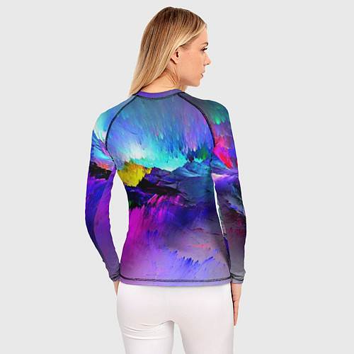 Женский рашгард Неоновый бриз / 3D-принт – фото 4