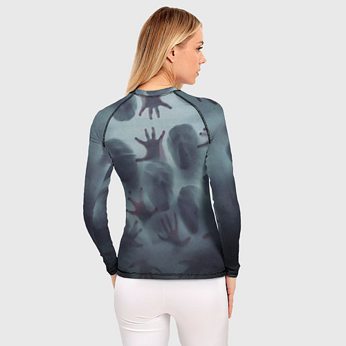 Женский рашгард Scary faces trying to get out / 3D-принт – фото 4