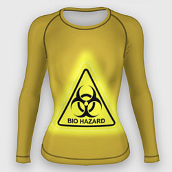Рашгард женский Biohazard - биологическая опасность, цвет: 3D-принт
