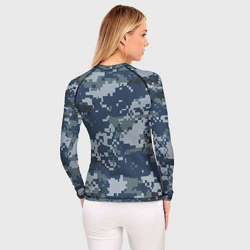 Женский рашгард Камуфляж Росгвардия цифра / 3D-принт – фото 4