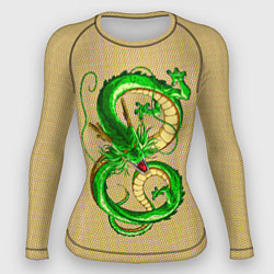 Рашгард женский Зелёный дракон в форме цифры 8, цвет: 3D-принт