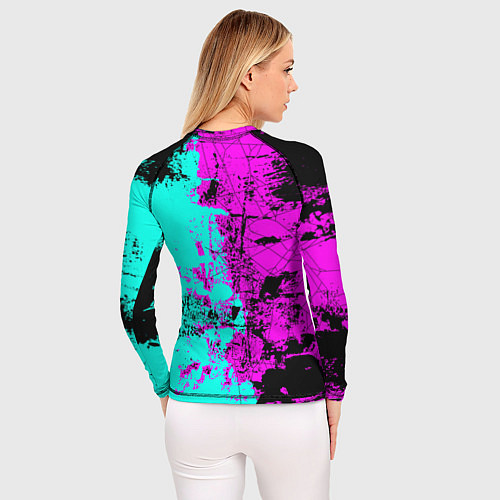 Женский рашгард Неоновый гоку блэк / 3D-принт – фото 4