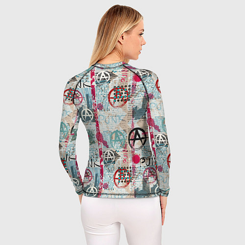 Женский рашгард Анархия и панки / 3D-принт – фото 4