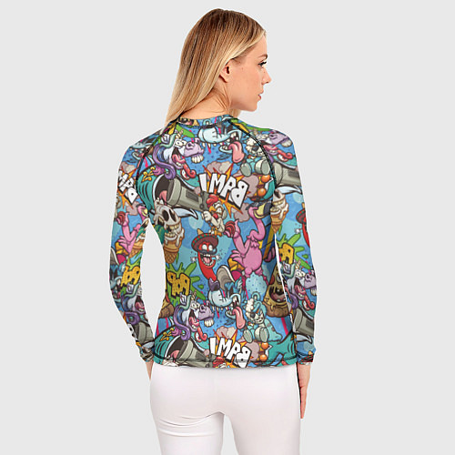 Женский рашгард Сумасшедший поп-арт / 3D-принт – фото 4