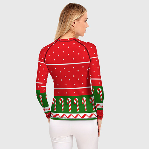 Женский рашгард Серый котик - игра в снежки / 3D-принт – фото 4