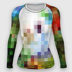 Рашгард женский Пиксельная абстракция, цвет: 3D-принт
