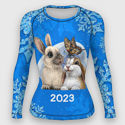 Рашгард женский Влюбленные кролики 2023, цвет: 3D-принт