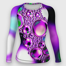 Рашгард женский Фиолетовые пузыри, цвет: 3D-принт