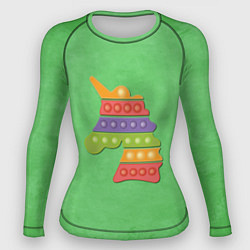 Женский рашгард Поп ит единорог на траве