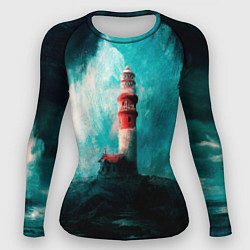 Рашгард женский Бушующее море, цвет: 3D-принт