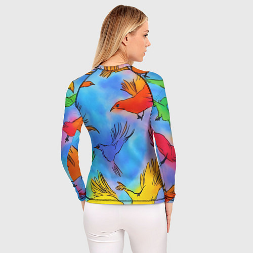 Женский рашгард Акварельные крылья / 3D-принт – фото 4