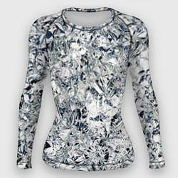 Рашгард женский Сверкающие кристаллы серебра, цвет: 3D-принт