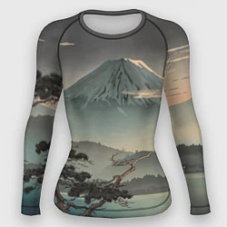 Рашгард женский Великий вулкан Фудзияма, цвет: 3D-принт