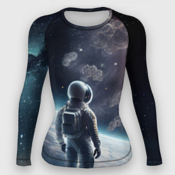 Рашгард женский Одиночество в космосе, цвет: 3D-принт