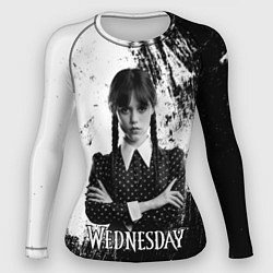 Женский рашгард Wednesday black and white
