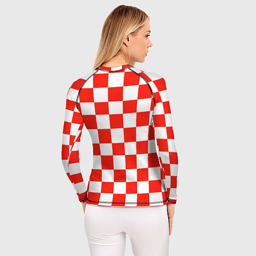 Женский рашгард Узор из квадартов / 3D-принт – фото 4