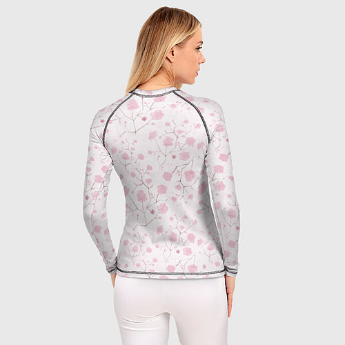 Женский рашгард Нежные , весенние цветы / 3D-принт – фото 4
