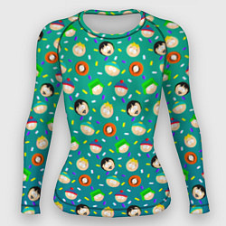 Женский рашгард Южный Парк - паттерн персонажи