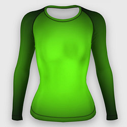 Рашгард женский Кислотный зеленый с градиентом, цвет: 3D-принт