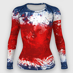 Рашгард женский Grunge strips colors, цвет: 3D-принт