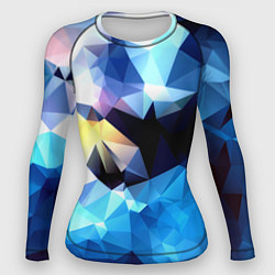 Женский рашгард Polygon blue abstract collection