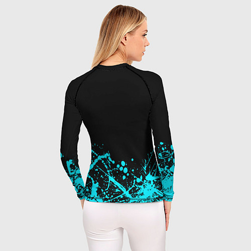 Женский рашгард 6Ix9ine голубые брызги / 3D-принт – фото 4