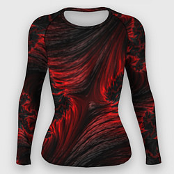 Рашгард женский Red vortex pattern, цвет: 3D-принт