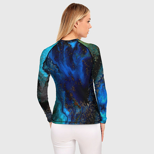 Женский рашгард Жидкие холодные краски / 3D-принт – фото 4