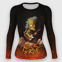 Женский рашгард Rock n roll fire Simpsons
