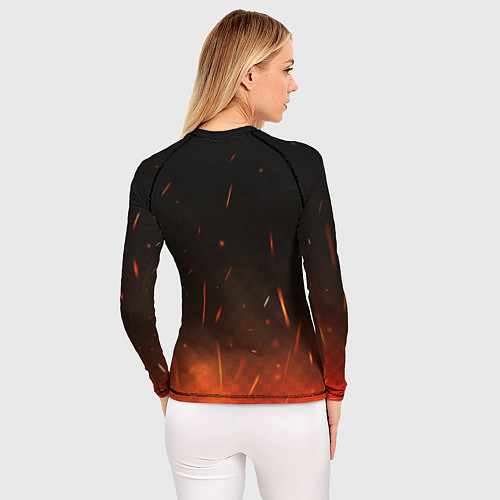 Женский рашгард Rock n roll fire Simpsons / 3D-принт – фото 4