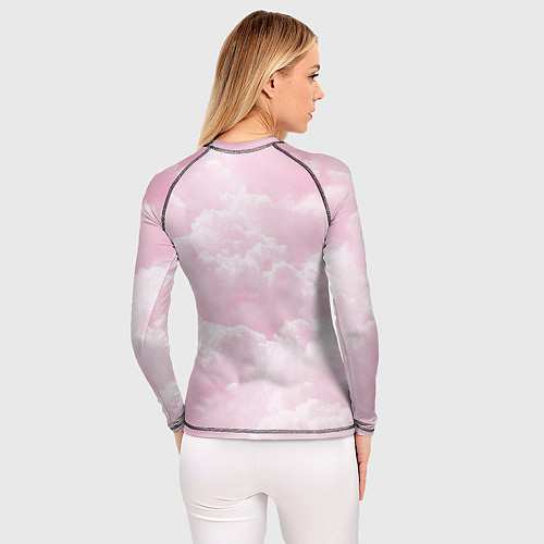 Женский рашгард Розовые облака деньги / 3D-принт – фото 4