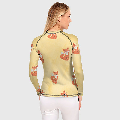 Женский рашгард Наблюдательные лисята / 3D-принт – фото 4