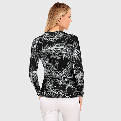 Женский рашгард Татуировка японского дракона / 3D-принт – фото 4