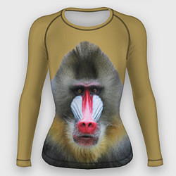 Рашгард женский Мандрил обезьяна, цвет: 3D-принт