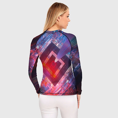 Женский рашгард Цифровые стены и лифт / 3D-принт – фото 4