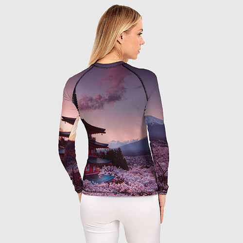 Женский рашгард Японский городок / 3D-принт – фото 4