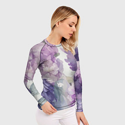 Рашгард женский Сирень и Пионы Акварель, цвет: 3D-принт — фото 2
