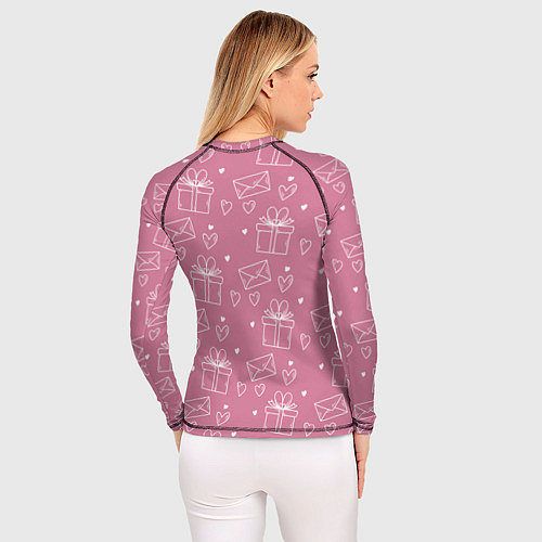 Женский рашгард Влюбленным паттерн / 3D-принт – фото 4