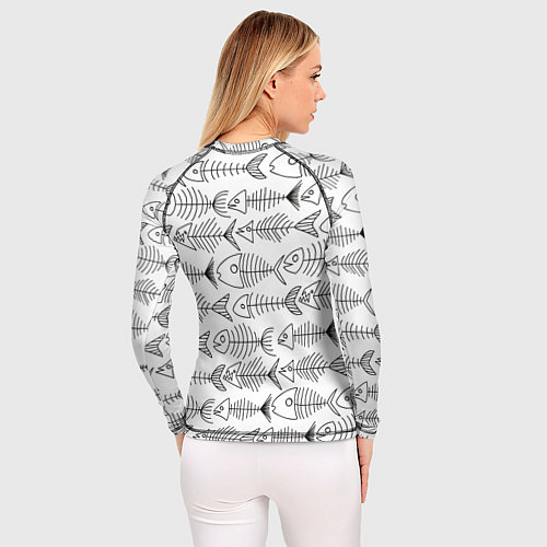 Женский рашгард Рыбные скелетики / 3D-принт – фото 4
