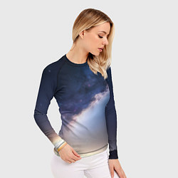 Рашгард женский Звёздное небо и горы, цвет: 3D-принт — фото 2