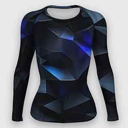 Рашгард женский Синие и черные кубы, цвет: 3D-принт