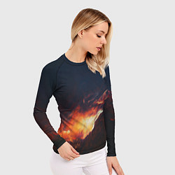 Рашгард женский Взрыв галактики, цвет: 3D-принт — фото 2