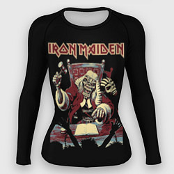 Рашгард женский Iron Maiden - судья, цвет: 3D-принт