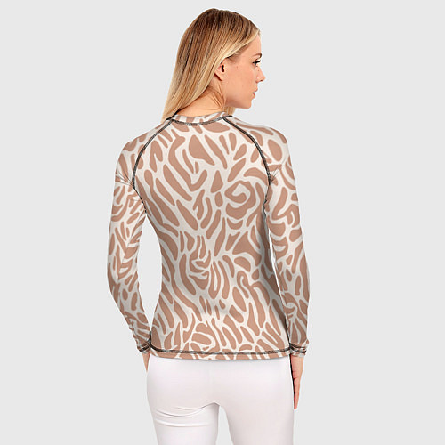 Женский рашгард Африканский пятнистый узор / 3D-принт – фото 4