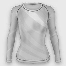 Рашгард женский Светлый серый плавные полосы, цвет: 3D-принт