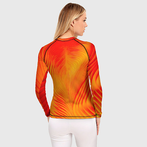 Женский рашгард Фантазия в красном и желтом / 3D-принт – фото 4