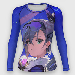 Рашгард женский Хонкай Стар Рейл: Серебряный Волк, цвет: 3D-принт